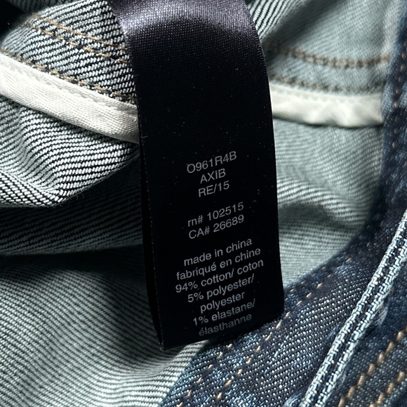 John Varvatos Distressed Blue Zipper Denim Jacket - Picture 8 of 9